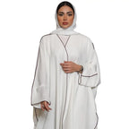 Witte patchwork abaya voor dames (grote maten) - BRO Webshop