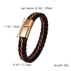 Woven leather bracelets for men - BRO Webshop